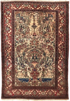 Antik Isfahan Teppich 205x142