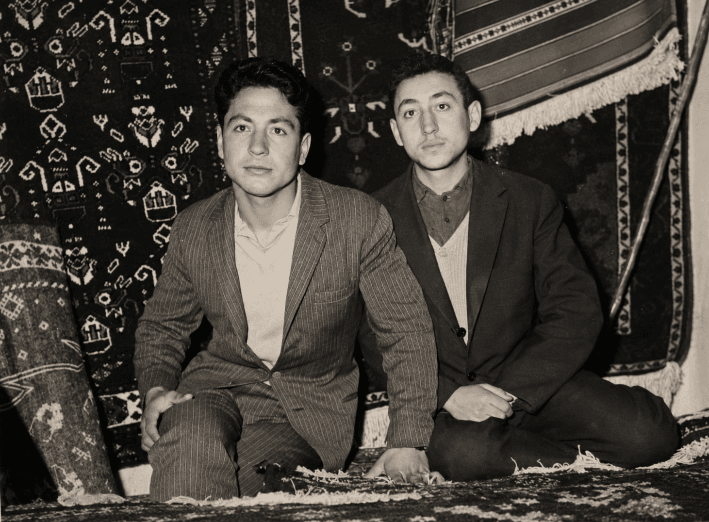 Historical photograph from the early years of the Bidabadi family rug business