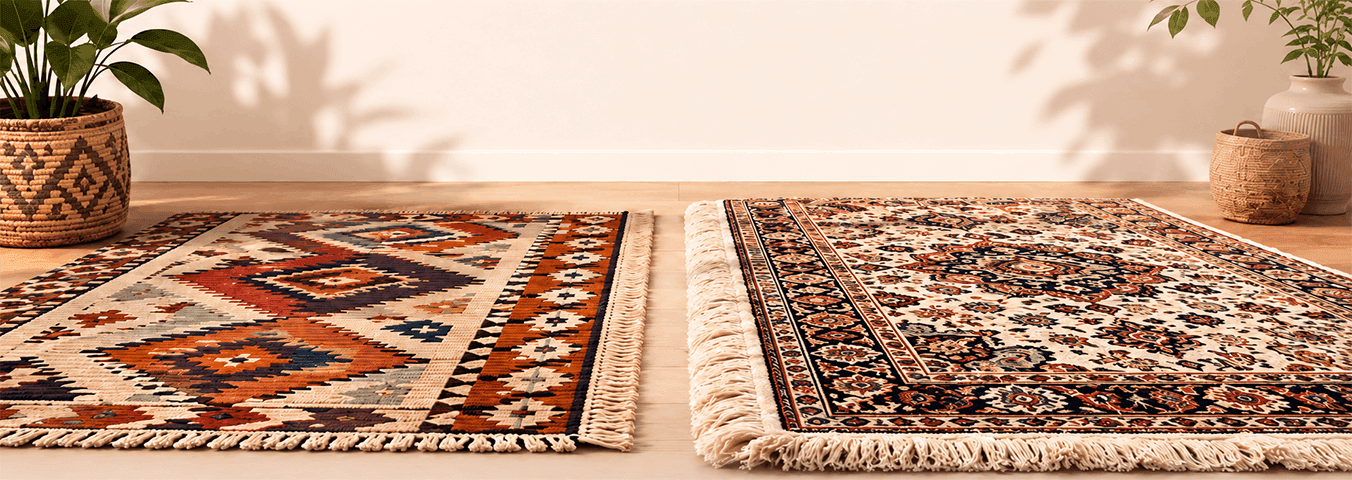 The differences between carpets and kilim-rugeast