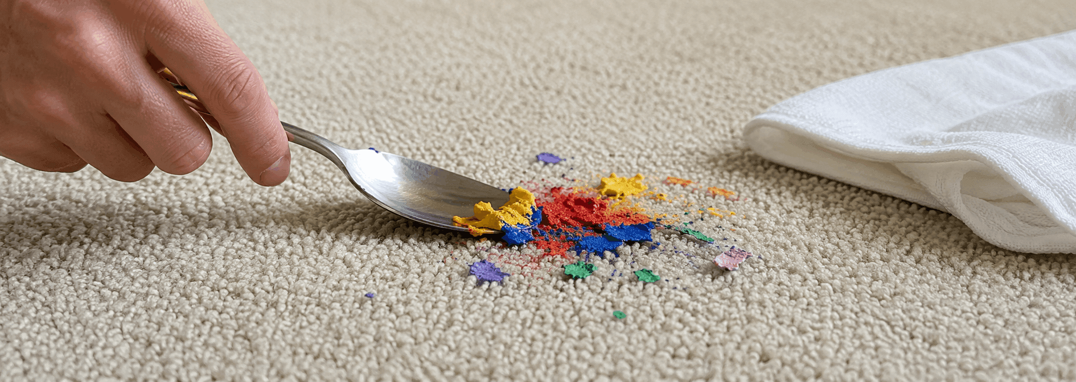 How to remove gouache from a carpet-rugeast