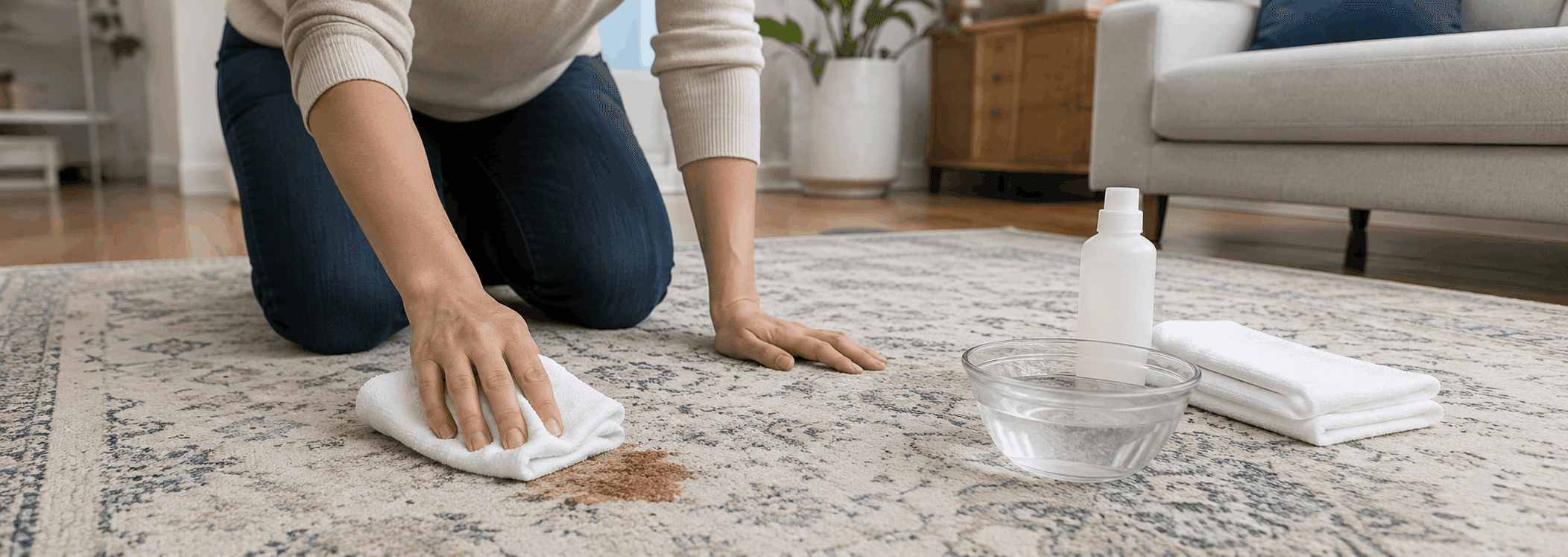 Tee-Flecken aus Teppichen entfernen - Rugeast