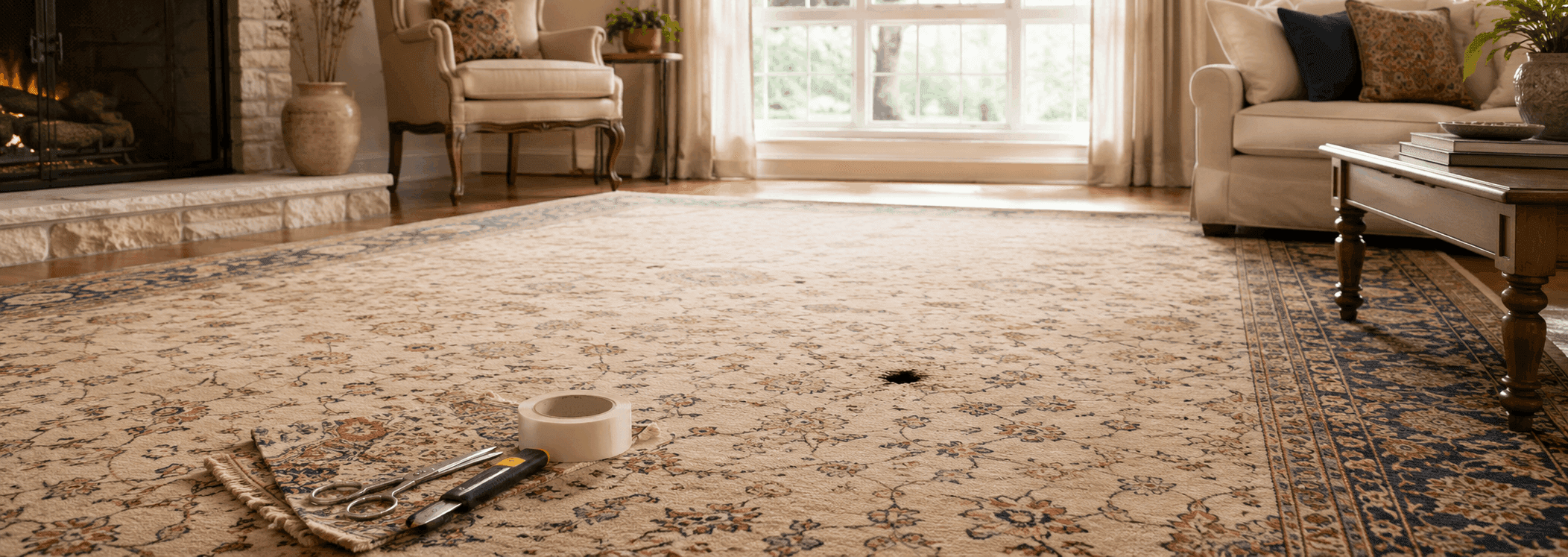 5 einfache Tricks, Teppich Verbrennungen entfernen-rugeast