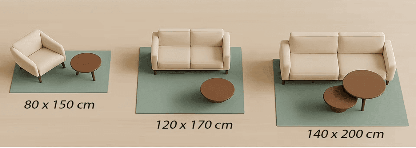 Familiarity with different sizes and dimensions of carpets-rugeast