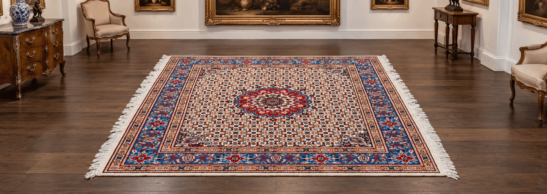 Persian Dorokhsh Rug Heads to Auction in Belgium