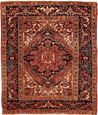 Antique Heriz Carpet 85x75