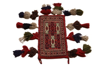 Antique Turkaman Carpet 55x21 - alternate view