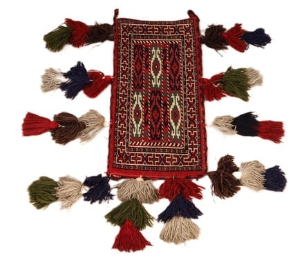 Antique Turkaman Carpet 55x21 - alternate view