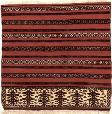 Antique Turkaman Carpet 109x105