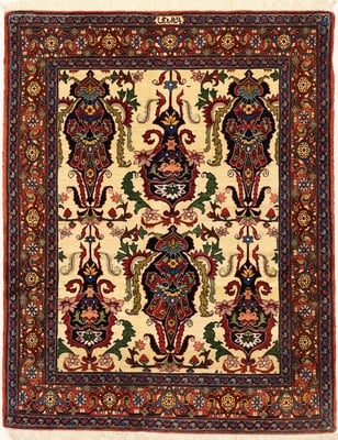 Senneh Yasha oruje Silknkette Carpet 153x121
