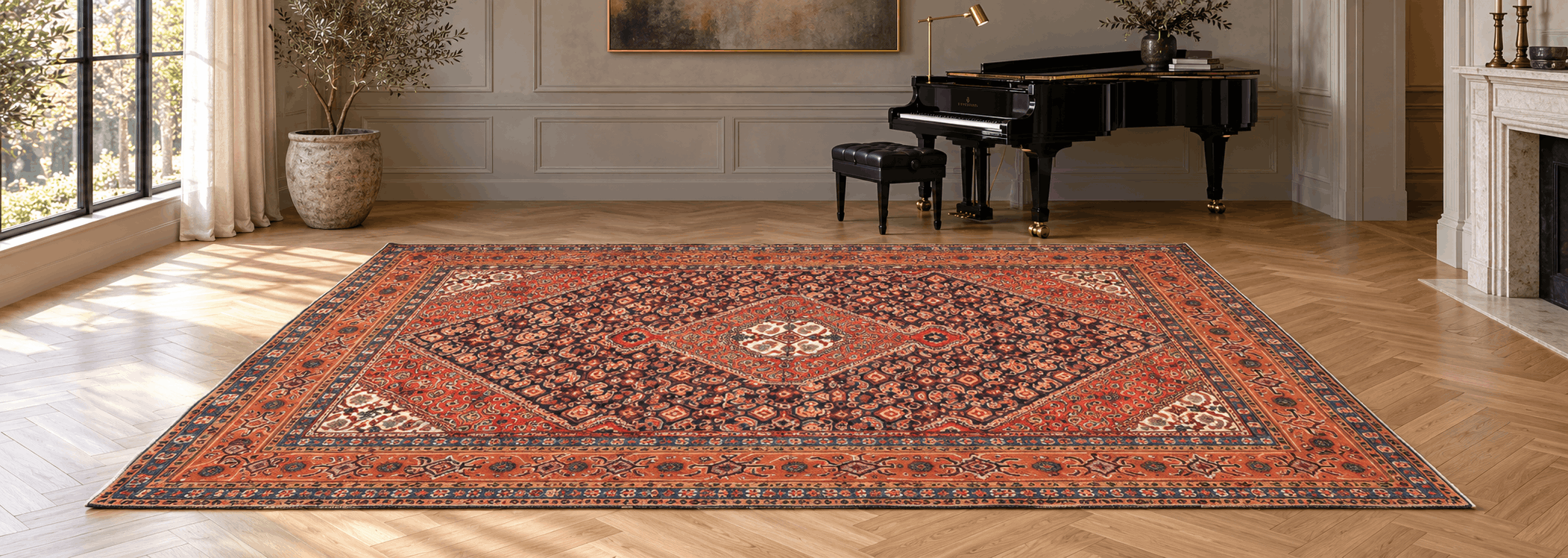 Rich cultural heritage and traditional design components of an authentic Ardebil Persian rug