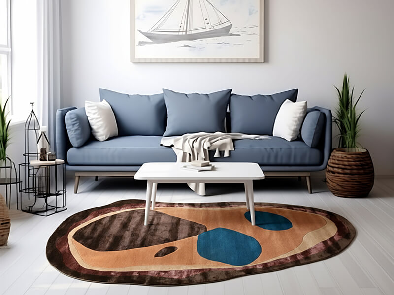 Artisan hand-tufting process close-up