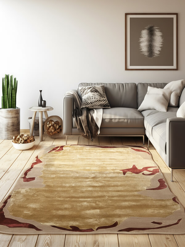 Struktur eines hochwertigen getufteten Teppichs