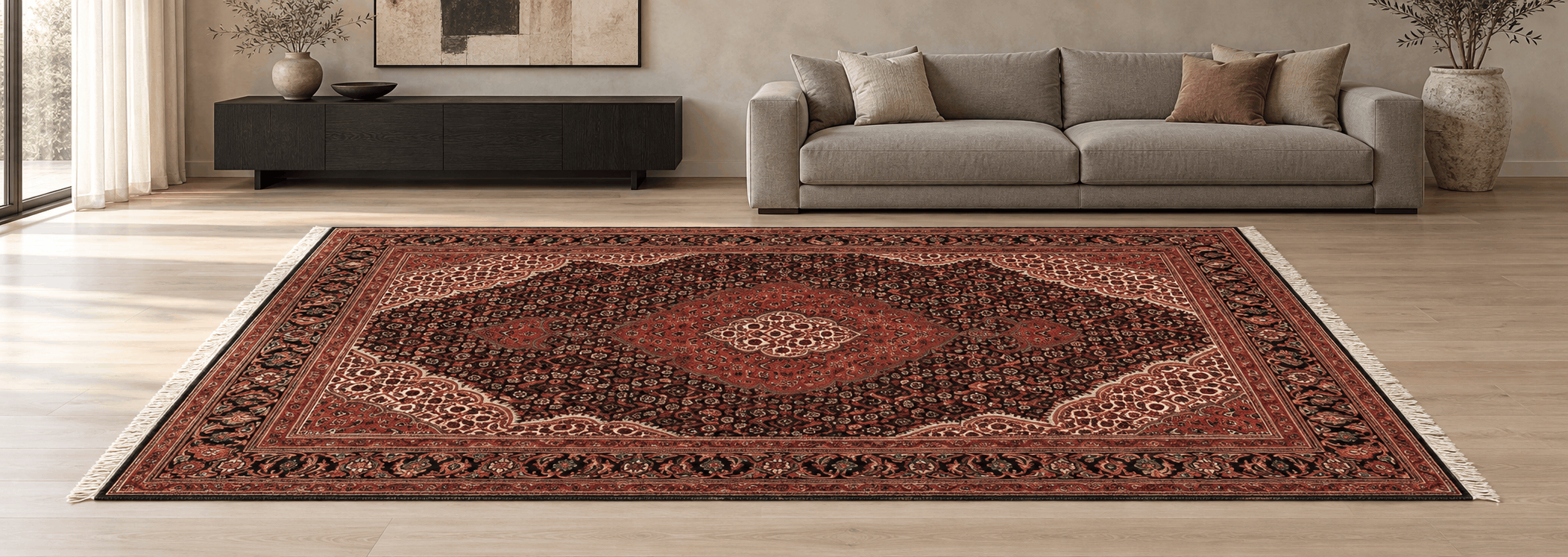 Natural vegetable dyes and artisanal wool preparation for authentic Tabriz carpets