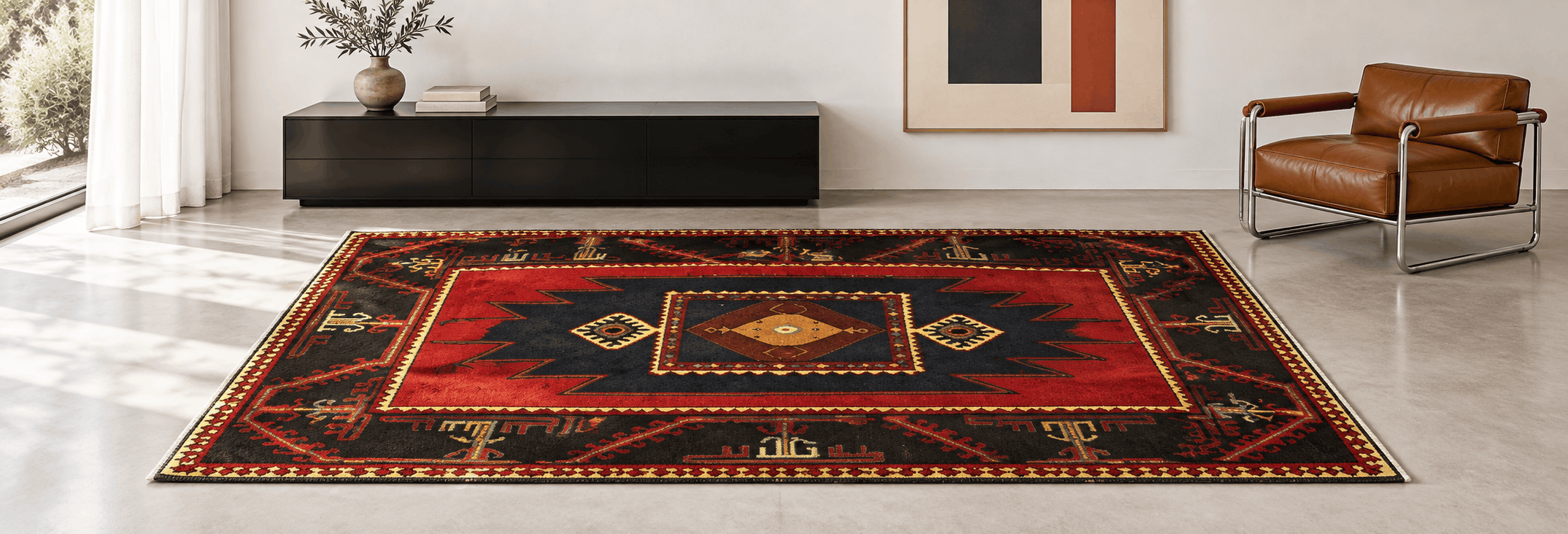 Zanjan Persian Rug Material and Tight Knots