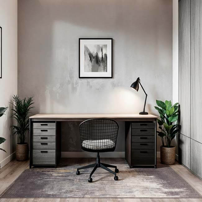 Nahaufnahme einer strapazierfähigen Wollteppich-Textur für Bürostuhlrollen