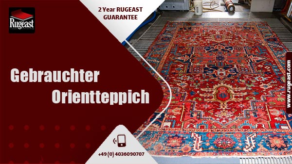 Ein gebrauchter iranischer Teppich