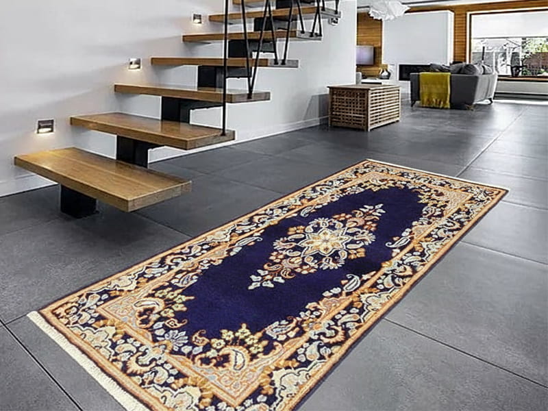 Kerman Teppich im modernen Wohnzimmer
