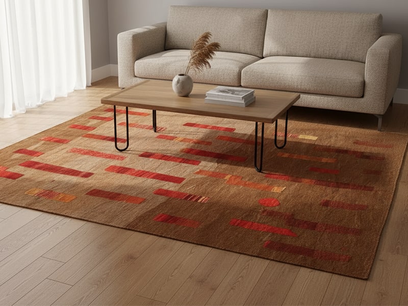 Flachgewebte moderne Teppiche im Interieur