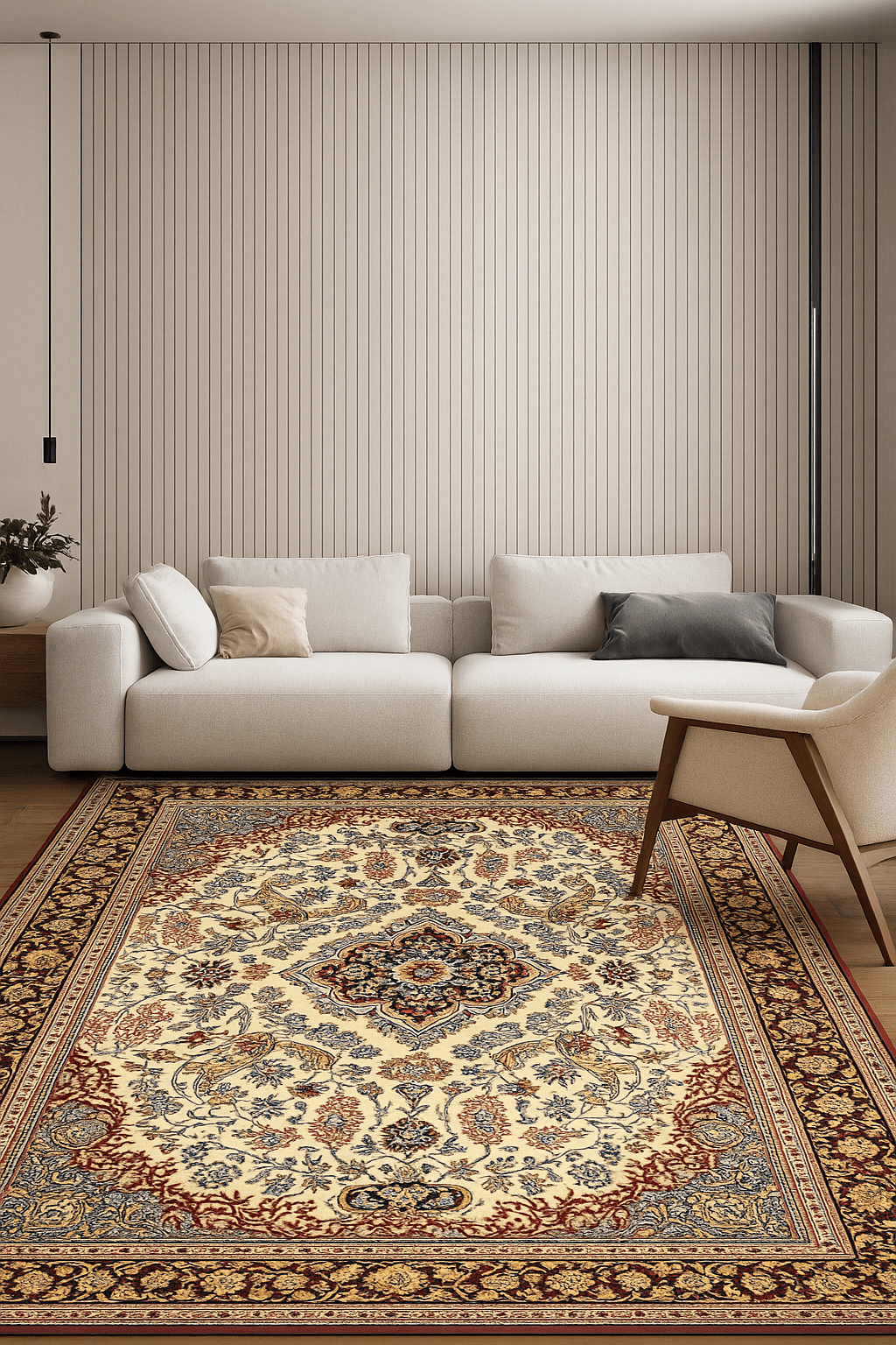 Traditionelles Qum Teppich Design
