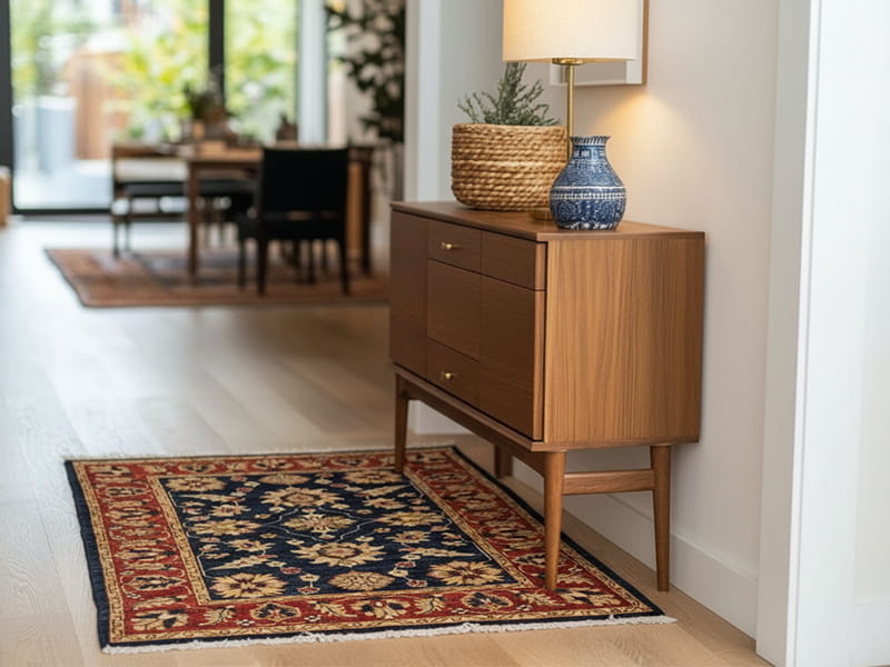 Ziegler and Kazak Rug Material and Knot Detail